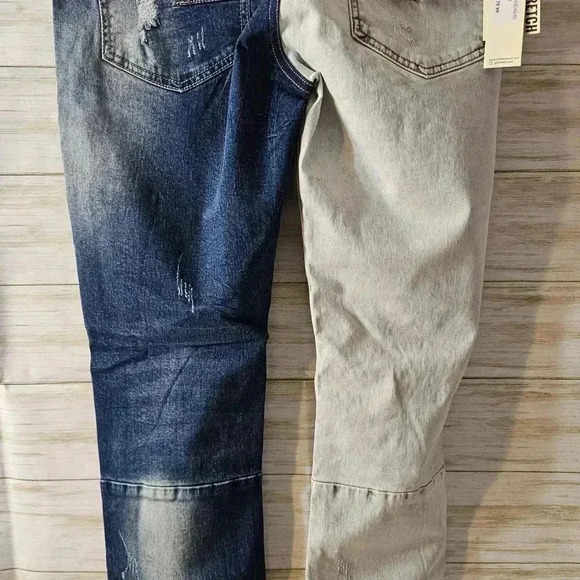 KDNK stretch half light half dark jeans size 32/32 - Picture 8 of 11